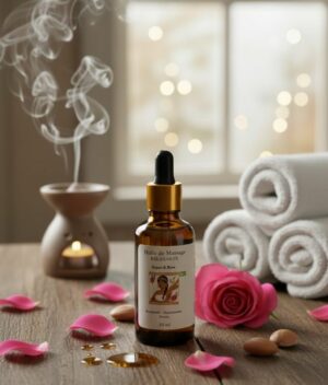 HUILE DE MASSAGE RELAXANTE Argan & Rose Bio